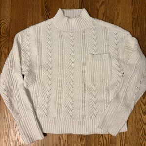 White House Black Market Ivory Turtleneck Sweater